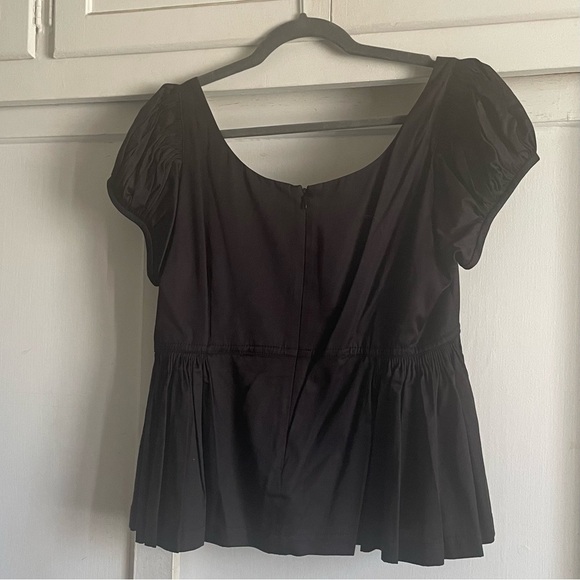 Rebecca Taylor Puff Sleeve Black Blouse. New With Tags. - Picture 8 of 12